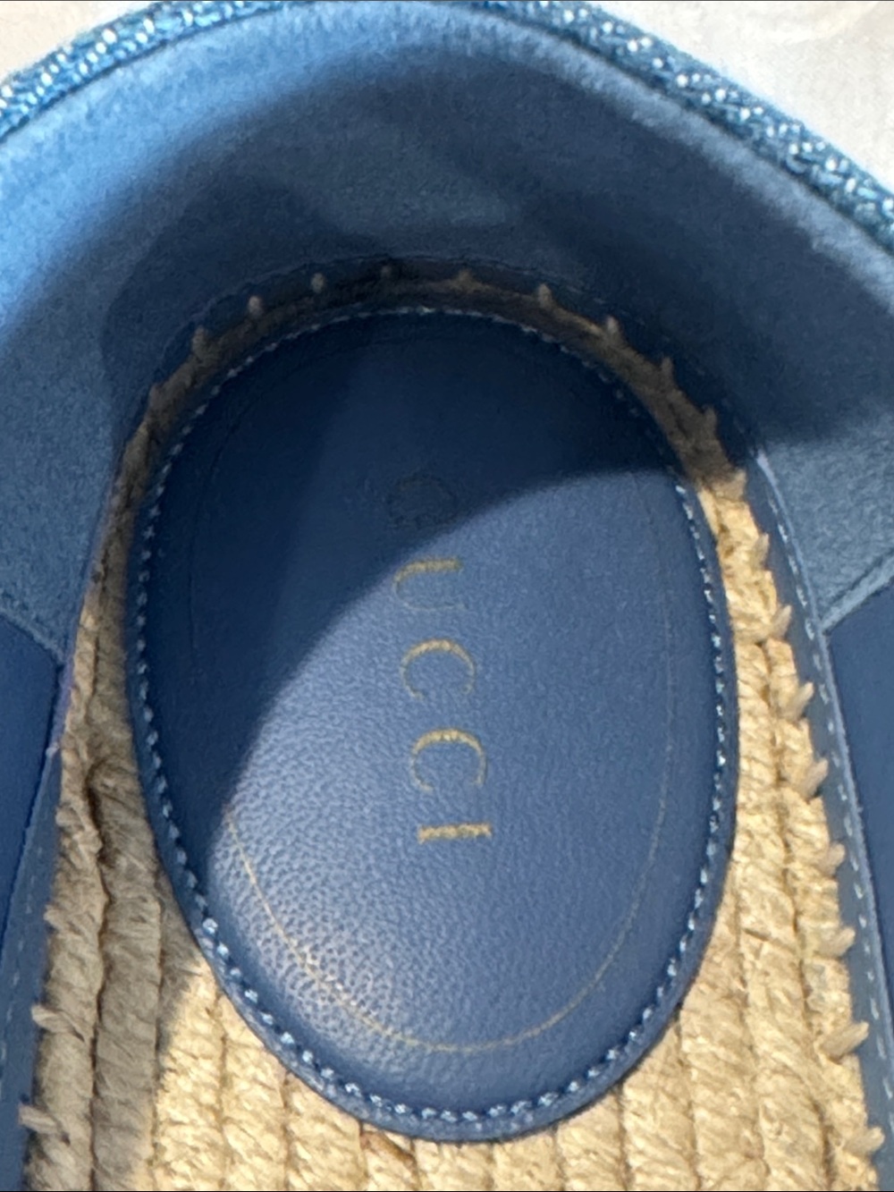 Gucci Denim Espadrille Flats. Size 38.5. - Picture 8 of 15